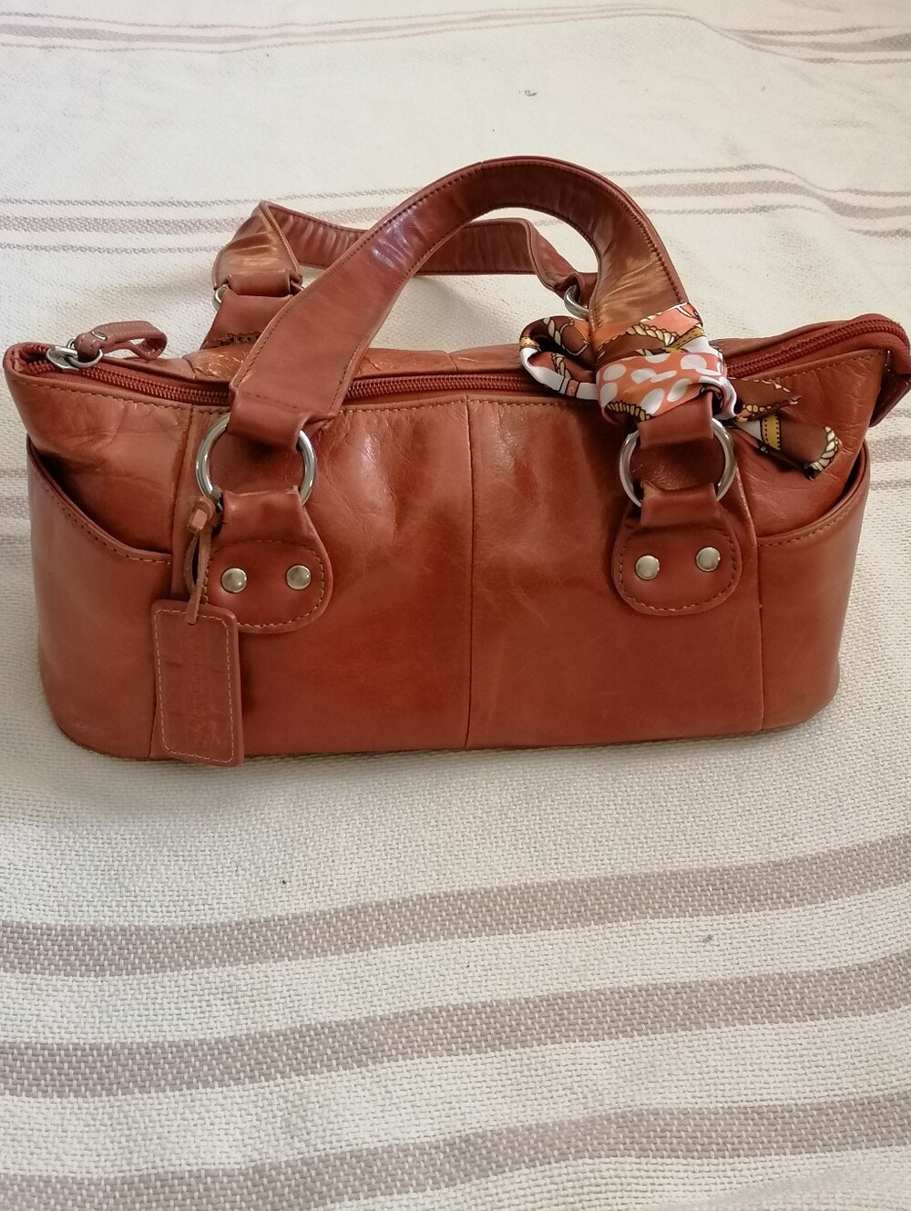 y2k vintage baguette leather  shoulder bag